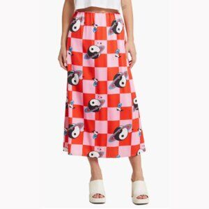 It Girl Cosmic Check Print Skirt